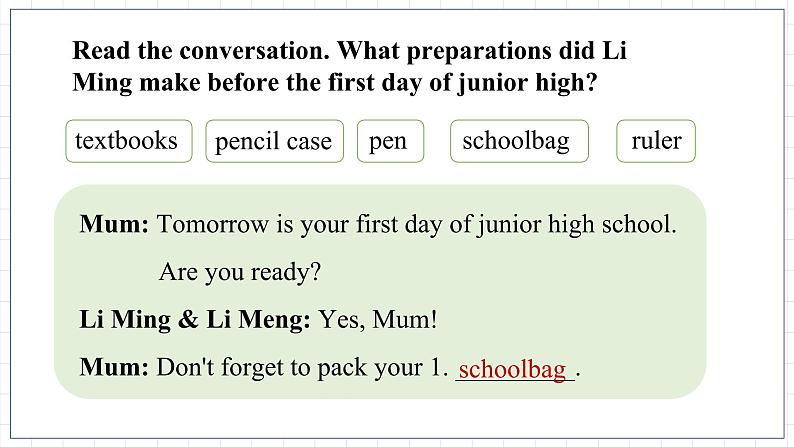 Starter Welcome to junior high Lesson 1 Get ready (课件)--2024-2025学年外研版(2024)英语七年级上册07