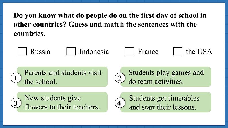 Unit 1  A new start Lesson 1 Starting out+Reading(课件)--2024-2025学年外研版(2024)英语七年级上册05