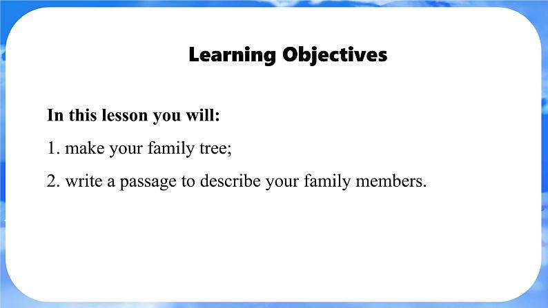 Unit 2  We’re Family! Section B  Project 课件- 2024-2025学年人教版七年级英语上册02