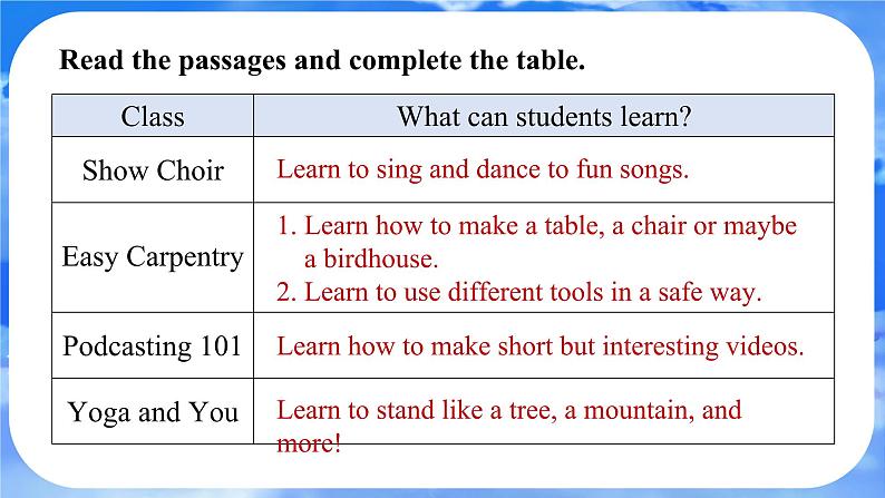 Unit 4  My Favourite Subject Section B Reading Plus 课件- 2024-2025学年人教版七年级英语上册07