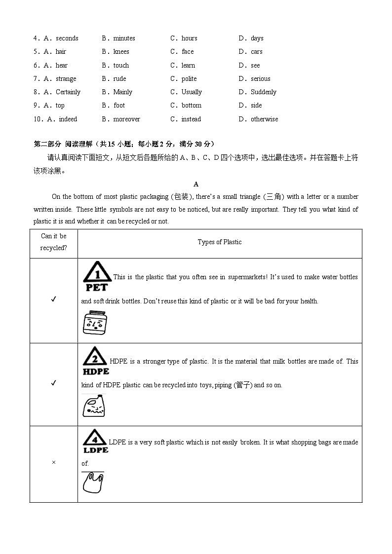 英语（苏州专用）（考试版）第2页