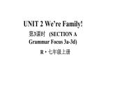 Unit 2 We are family（Section A Grammar Focus 3a-3d）课件 2024-2025学年人教版（2024）七年级英语上册