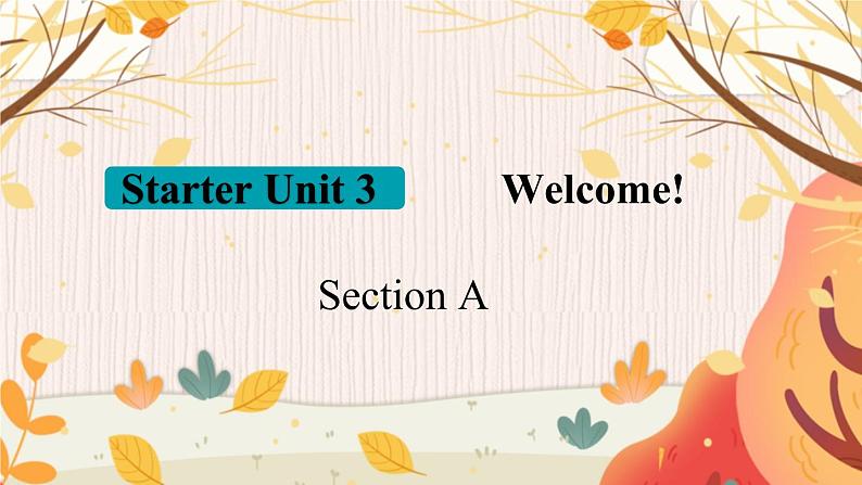 【人教2024版】七上英语 Starter Unit 3 1. Section A PPT课件01