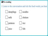 Unit 2 Learning English is fun! Lesson 3 Food words are interesting! 课件 2024-2025学年英语冀教版（2024版）七年级上册