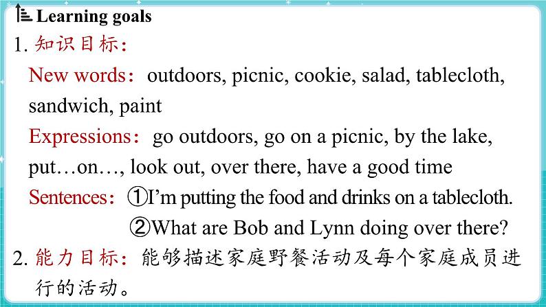 Unit 4 My family Lesson 2 A family picnic 课件 2024-2025学年英语冀教版（2024版）七年级上册02