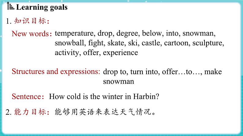 Unit 7 Days and months Lesson 2 Winter in Harbin 课件 2024-2025学年英语冀教版（2024版）七年级上册02