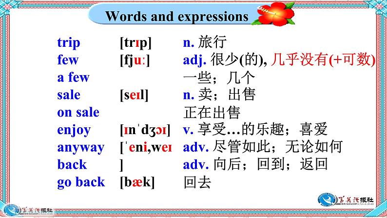 Module9 Unit1  We’re enjoying the school trip a lot.课件 PPT04