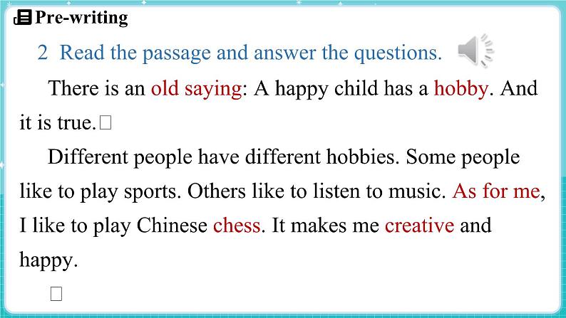 Unit 3 All about me Lesson 4 What do you like to do 课件 2024-2025学年英语冀教版（2024版）七年级上册06