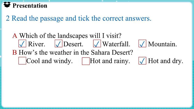 Unit 8 Knowing the world Lesson 3 Different landscapes 课件 2024-2025学年英语冀教版（2024版）七年级上册第7页