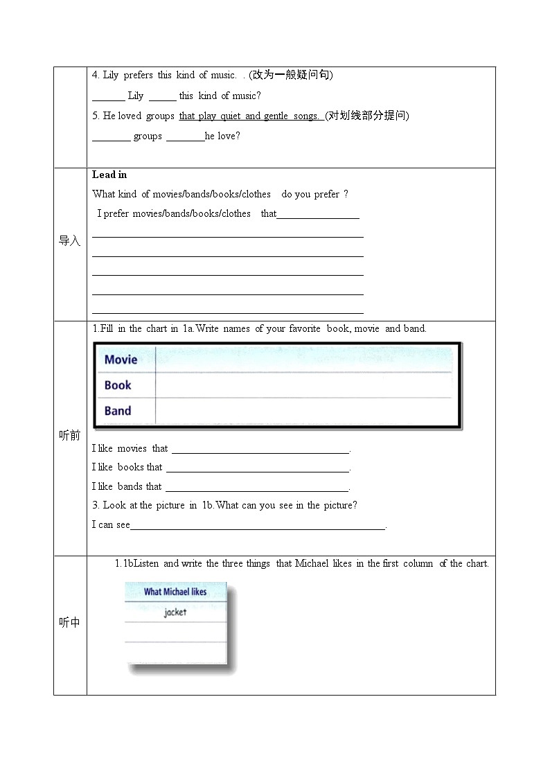 人教版九年级英语全一册 Unit 9 第4课时 (Section B 1a-1d》课件+教案+导学案+分层作业+素材02