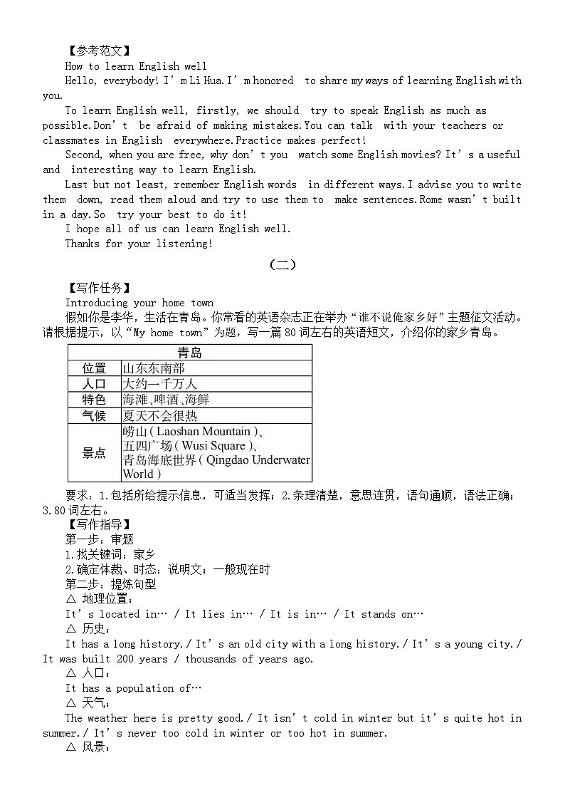 初中英语2025届中考复习热点话题作文讲解练习系列0816（共三篇）第2页