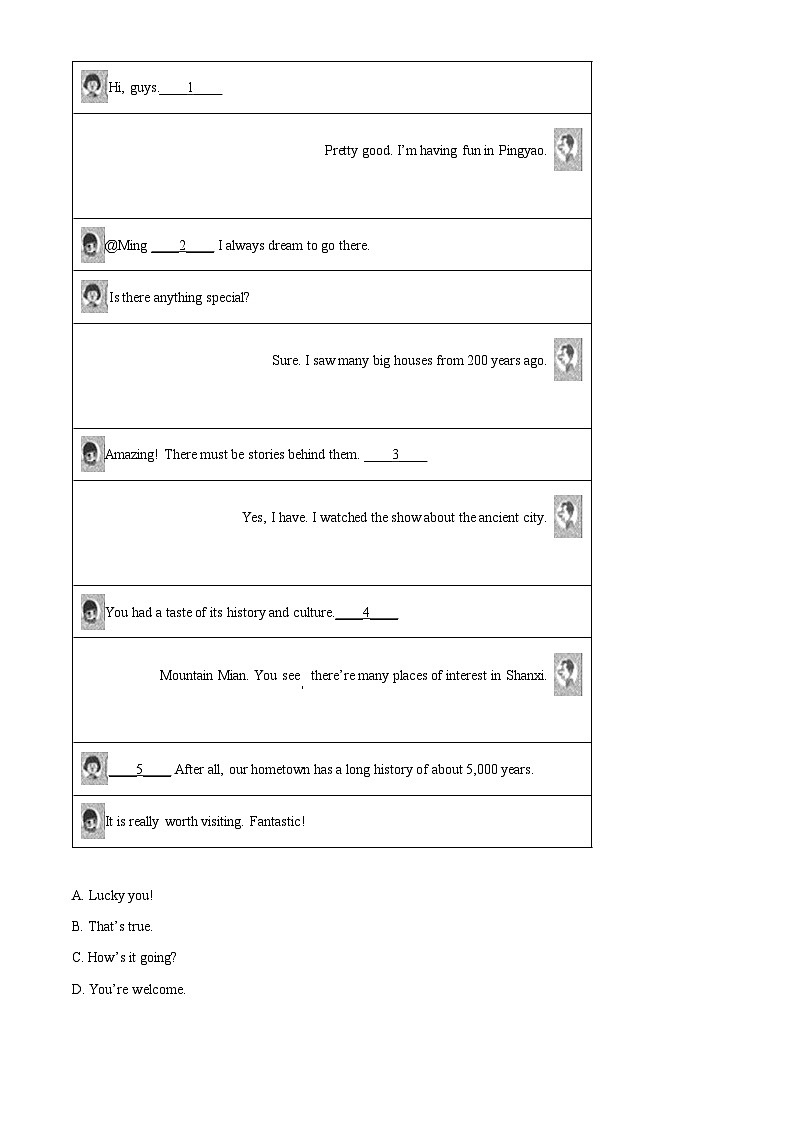[英语]2022年山西省中考真题英语试卷(原题版+解析版)03