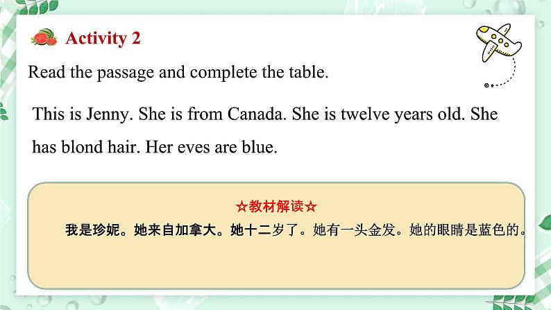 【核心素养】冀教版（2024）英语七年级上册 Unit 3 All about me  Lesson 3 We all look different! 同步课件05