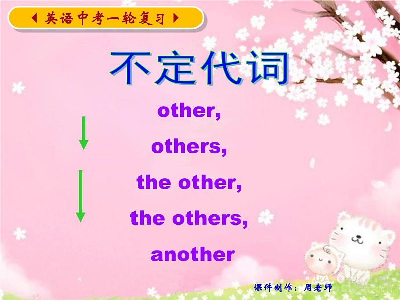 中考英语一轮复习资料 other, the other, others, the others, another 辨析（PPT课件）（全国通用）第1页