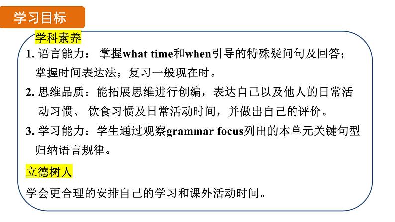 Unit 6 A Day in the Life 课时3 Section A Grammar Focus(3a-3d)课件- 2024-2025学年人教版（2024）七年级英语上册第2页