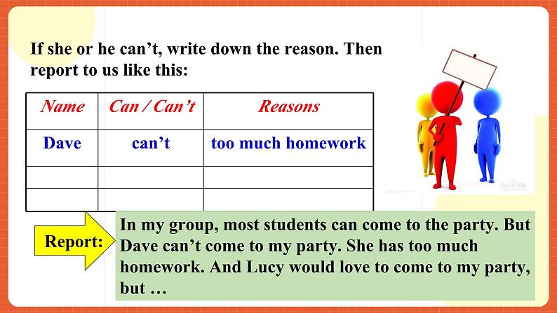 人教新目标版英语八年级上册 Unit9《Can you come to my party？ SectionA2d&Grammar Focus》课件第7页