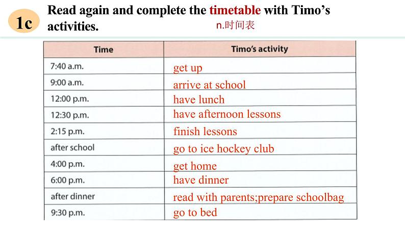 Unit 6 A Day in the life Section B(1a—2b)课件--2024-2025学年人教版英语七年级上册07