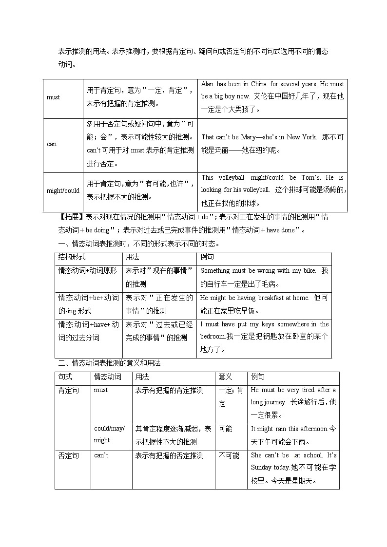 最新人教新目标版九年级全册英语unit8 知识点精讲精练【含答案】第3页