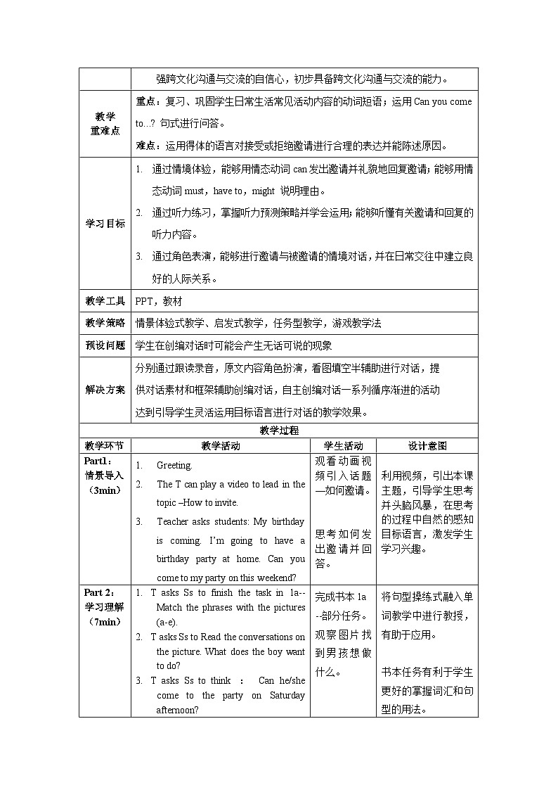 人教版八年级英语上册 Unit 9 第1课时《Section A 1a-2c)》课件+教案+导学案+分层作业+素材02