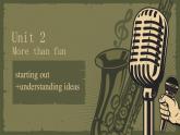 新外研版七年级英语上册Unit 2 More than fun Starting out +Understanding ideas课件