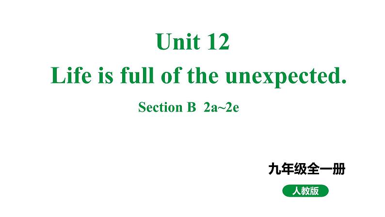 人教新目标版九全英语Unit12SectionB2a~2e教学课件01