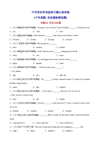 2024—2025中考英语二轮专题06 名词100题