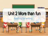 新外研版七年级英语上册Unit 2 More than fun Reading for writing课件
