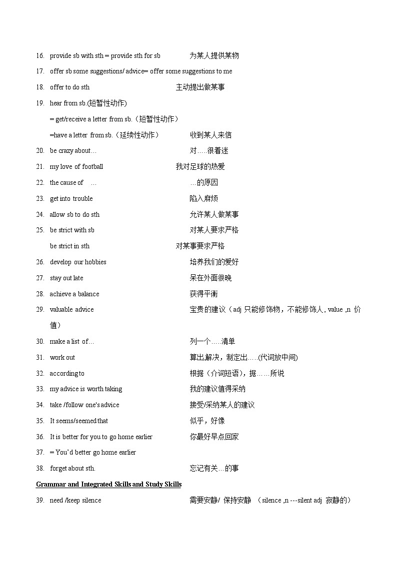 【单元复习】牛津译林版英语九上Unit 3 《Teenage problems》课件+单元测试+知识梳理02