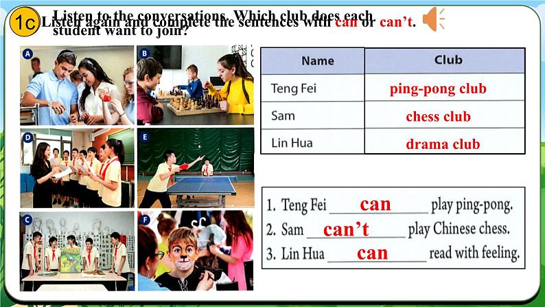 Unit 5 课时1 Section A（1a-Pronunciation）第7页