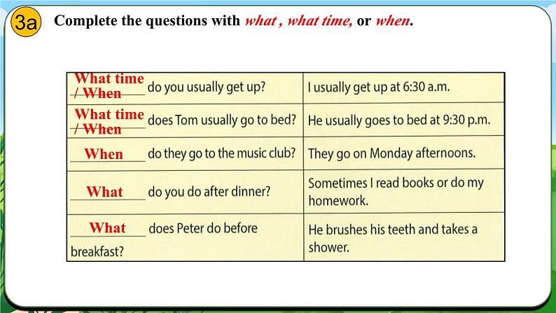 Unit 6 课时3 Section A Grammar Focus (3a-3d)(课件）- 2024-2025学年人教版（2024）英语七年级上册第6页