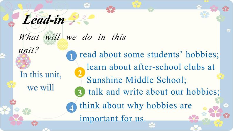 新版牛津译林 2024七年级上册精品课件 Unit 2 Hobbies Welcome to the unit04