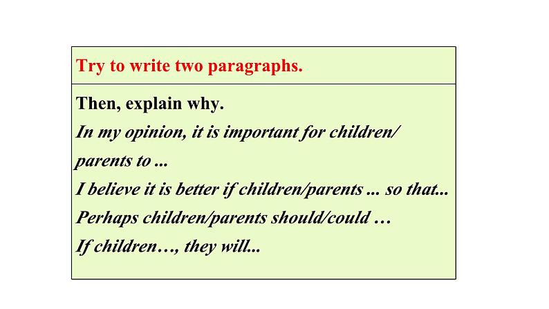 Unit 2 Why don't you talk to your parents_  Section B 3a~Self Check 课件鲁教版（五四制）八年级上册07