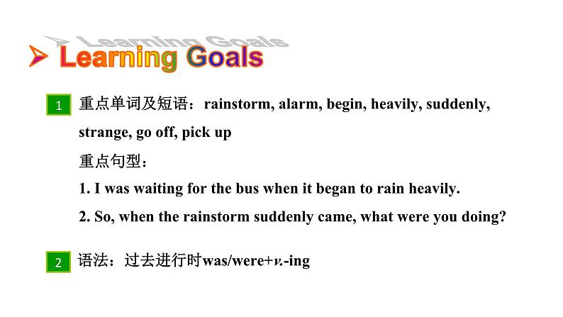 Unit 3 What were you doing when the rainstorm came_ Section A 1a~2d 课件鲁教版（五四制）八年级上册02