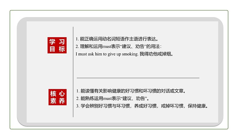 初中英语科普版八年级上册Unit 2 Topic 2 I must ask him to give up smoking. Section B 课件(含音频)03