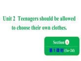 魯教版九年級(jí)全冊(cè)Unit 2 Teenagers should be allowed to choose their own clothes.  Section課件