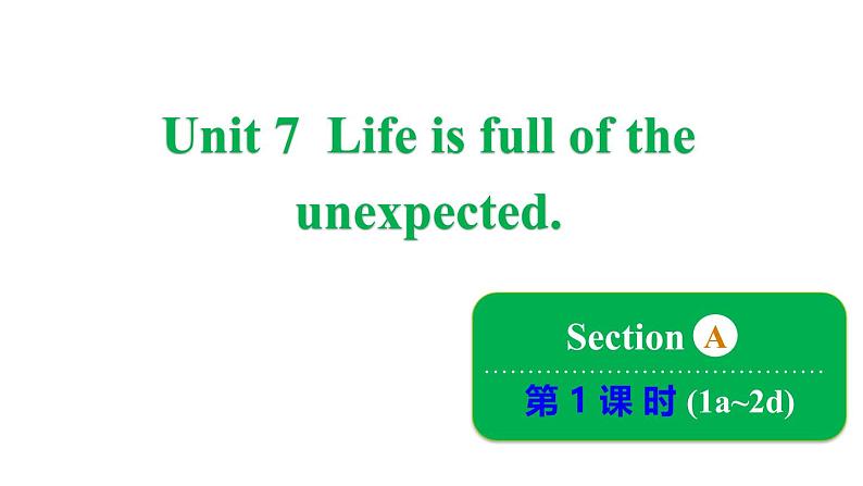 鲁教版（五四制）九年级全册Unit 7 Life is full of the unexpected. Section A 1a~2d课件01