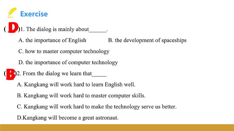 Unit 4 Topic 3 Section B课件+内嵌音视频（仁爱科普版九年级上册）第7页