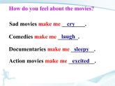 Unit 6 Sad movies make me cry. Section A(1a-2d)课件+音频