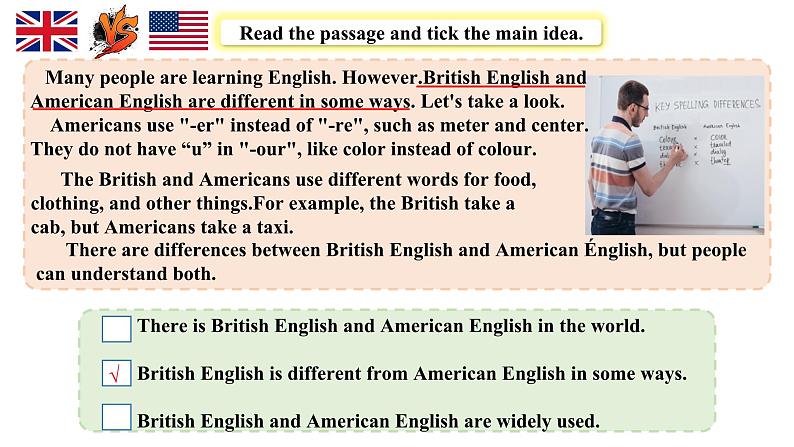 冀教版七上英语第2单元Lesson 6 British or American English课件04