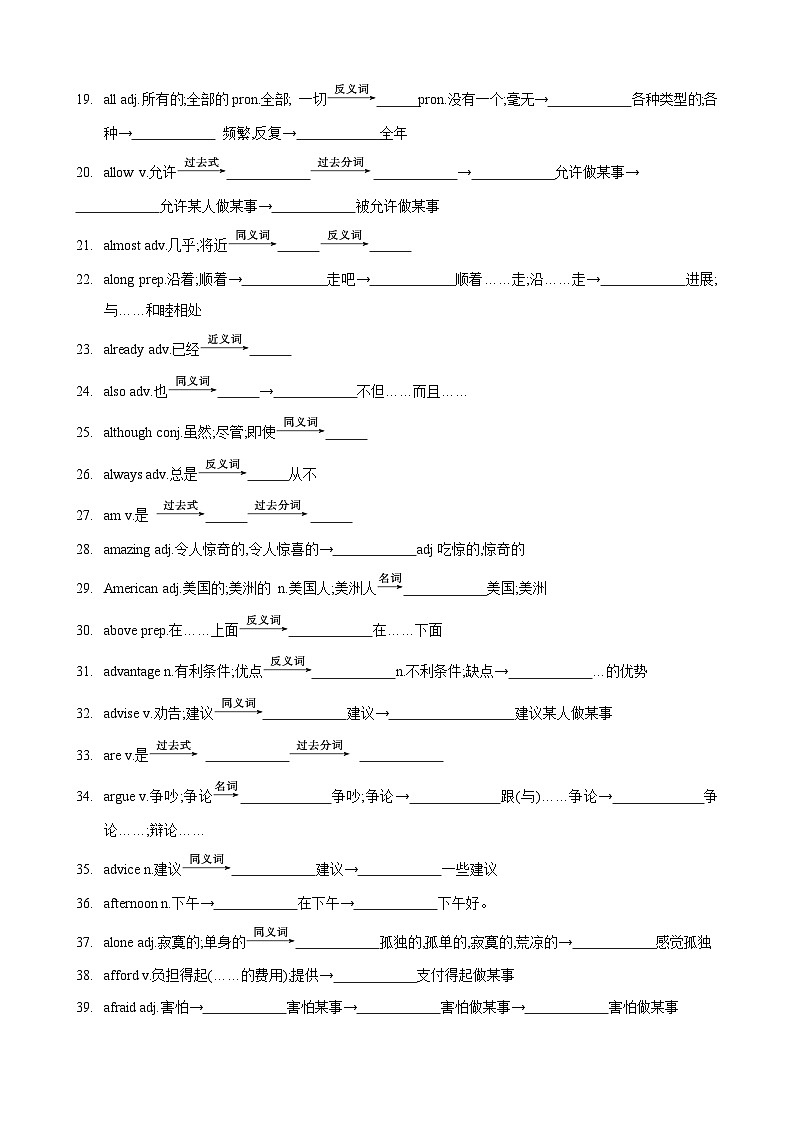 专题6.中考考纲词汇考点突破（800词）-中考英语词汇过关（默写版）第2页