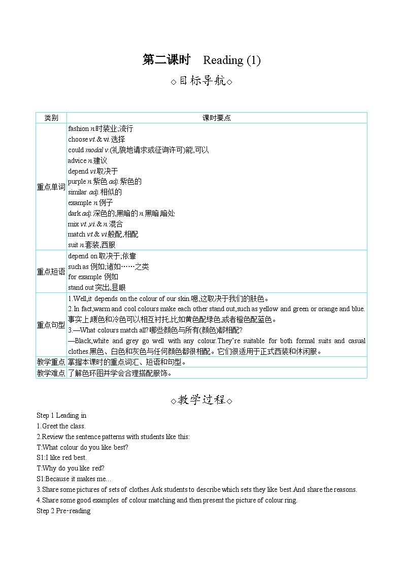 Unit 6 My clothes, my style（教案）-- 2024-2025学年译林版七年级英语上册01
