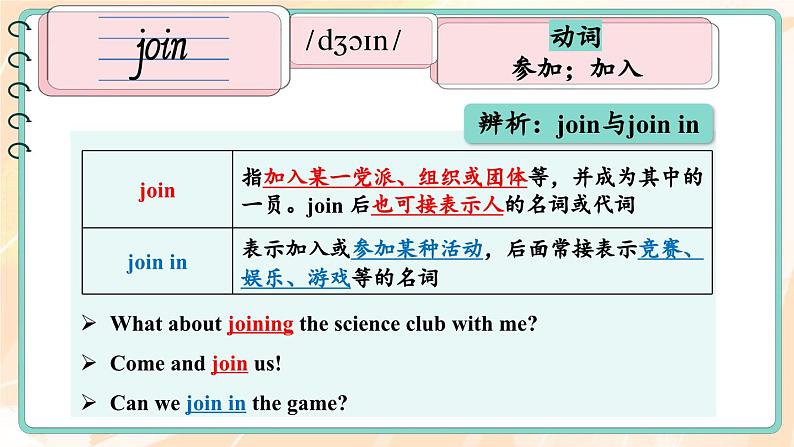 Unit 5 Fun clubs 词汇讲解（课件）-2024-2025学年人教版（2024）英语七年级上册03