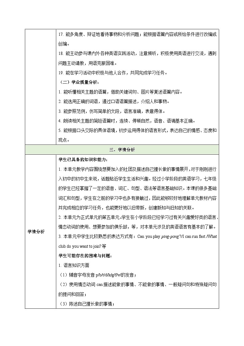 Unit 5 Fun Clubs（大单元教学设计）-- 2024-2025学年人教版七年级英语上册03