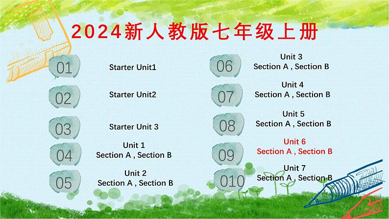 2024新教材七上 unit 6 单词精讲课件02