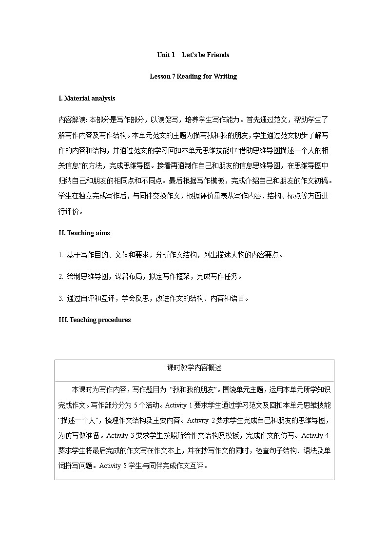 U1L7 Reading for Writing第1页
