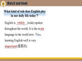 外研版新标准英语八年级上册Module1Unit1Let's try to speak English as much as possible.课件