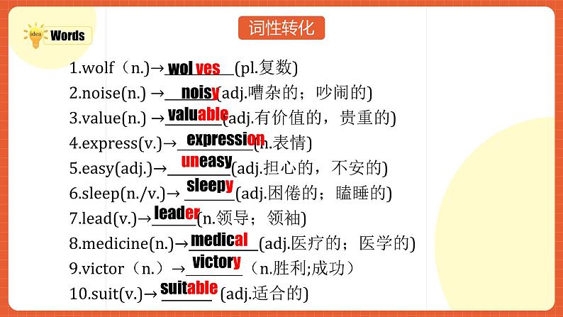 人教版九年级英语全一册 Unit 8 单元复习课件06