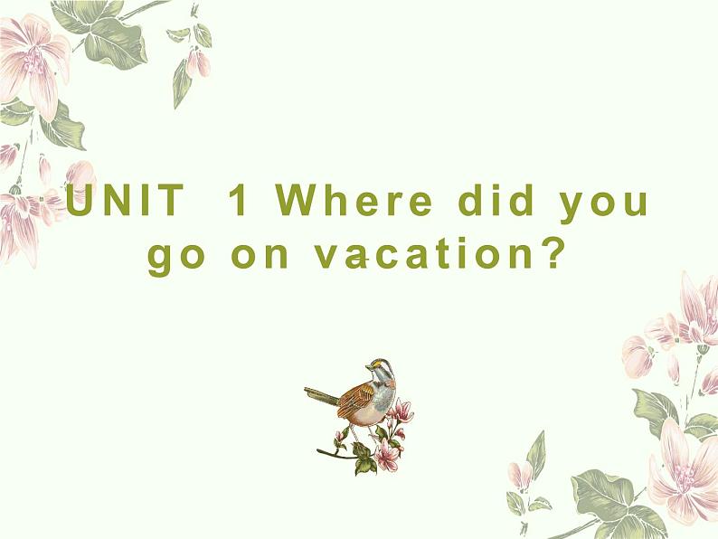 人教八年级上Unit 1 Where did you go on vacation单词用法及课文要点课件第1页