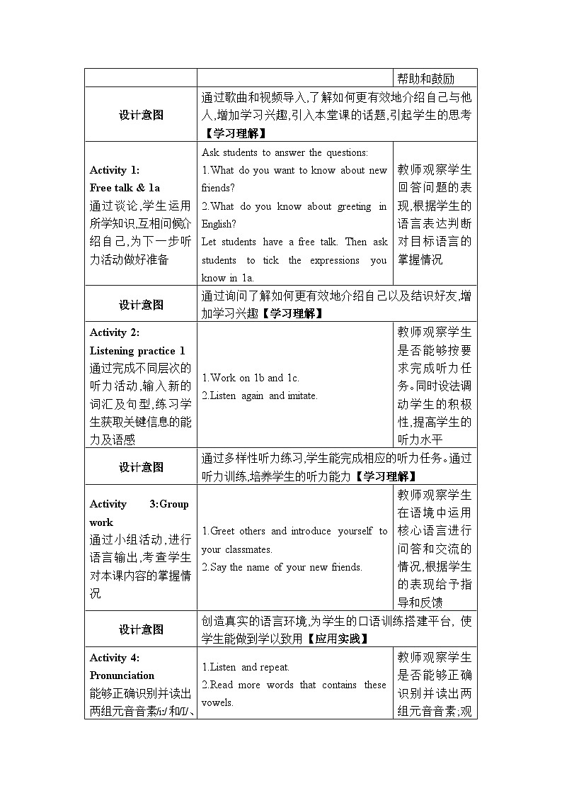人教版（2024）七年级英语上册Unit 1 You and Me第一课时Section A (1a-2e)教案02