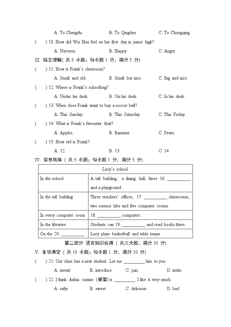 外研版（2024新版）七年级英语上册Starter Units 达标测试卷（含答案）02